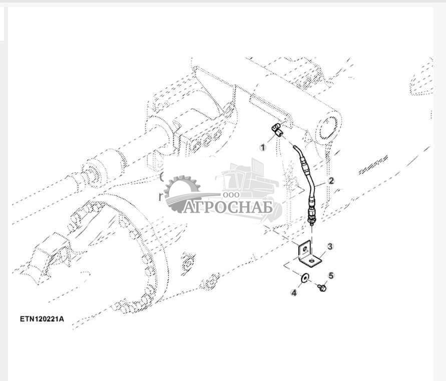 Трубопровод смазки заднего моста 